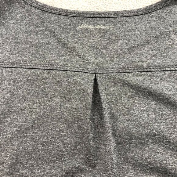Eddie Bauer Womens T-Shirt Large Long Sleeve Gray V-Neck Jersey Top Casual - Picture 11 of 13